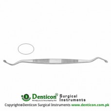 Williger Bone Curette Double Ended - Oval/Oval - Fig. 0/Fig. 0 Stainless Steel, 17 cm - 6 3/4"